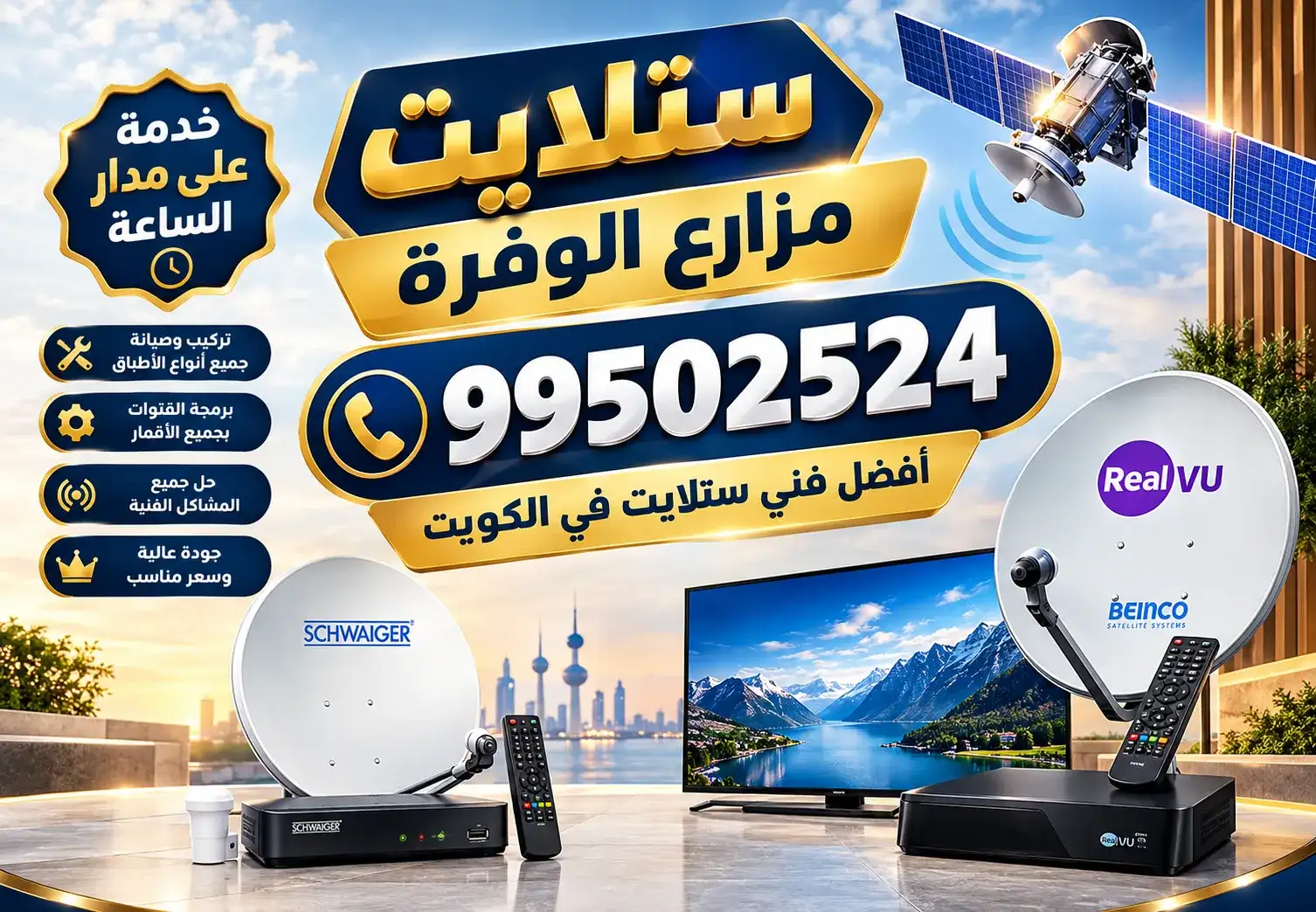 فني ستلايت مزارع الوفره